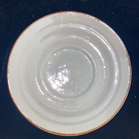 Vintage EUC Set of 6, Rustic Farmhouse Ceramic Gray/Blue Floral Cups and Saucers - Picture 15 of 17